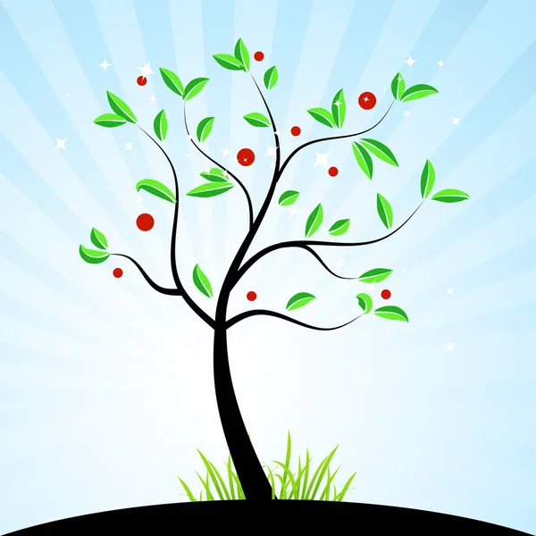 Árvore de primavera para seu projeto — Vetor de Stock
