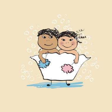 Bathing clipart