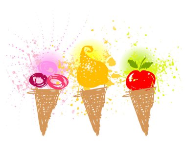 Funny icecream, holiday clipart