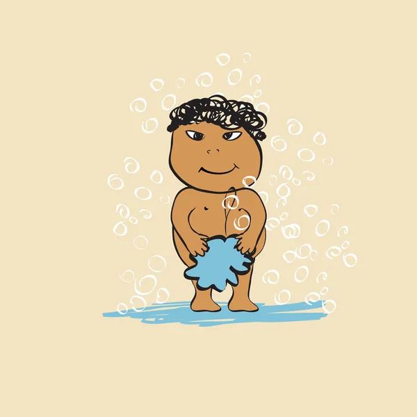 Bathing. See also similar in my gallery — Stock Vector
