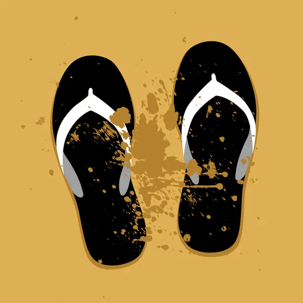 Kumsaldaki sandaletler — Stok Vektör