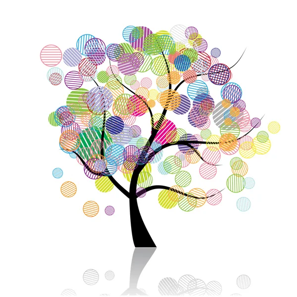 Art tree fantasy — Stock Vector