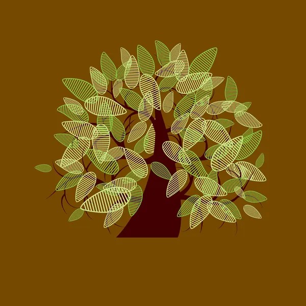 Арт-дерево красиве для вашого дизайну — стоковий вектор