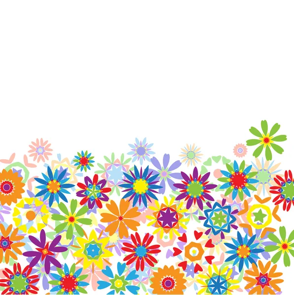 抽象的な花のフレーム — ストックベクタ