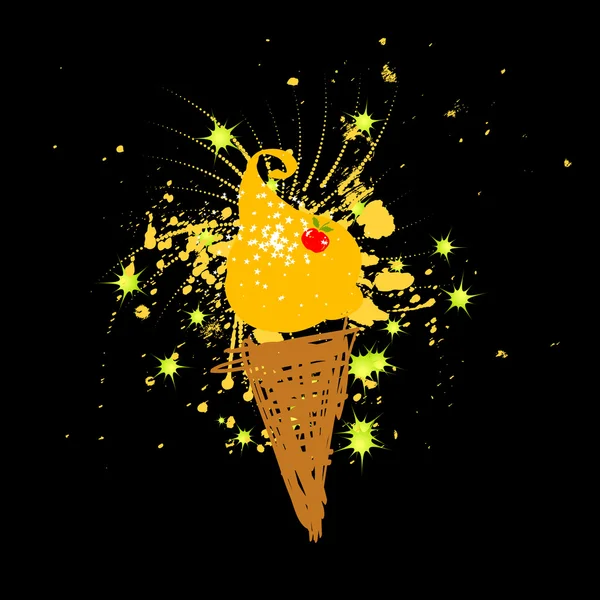 搞笑冰淇淋、 假日 — 图库矢量图片