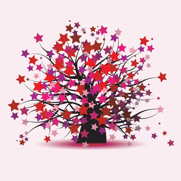 Hvězdné strom fantazie — Stockový vektor