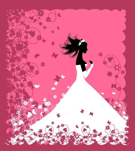 Bride. Wedding illustration for your design — Stock Vector