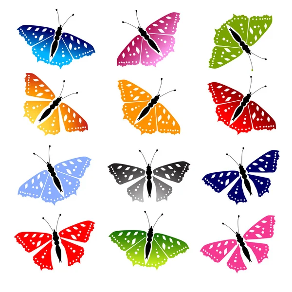 Set papillon pour votre design — Image vectorielle