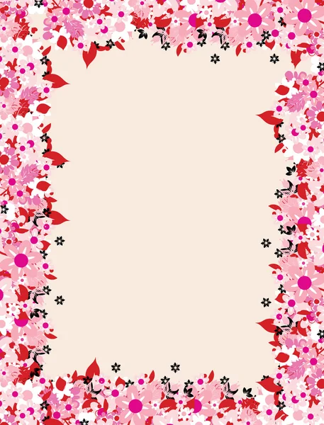 Cadre floral avec place pour votre texte — Image vectorielle