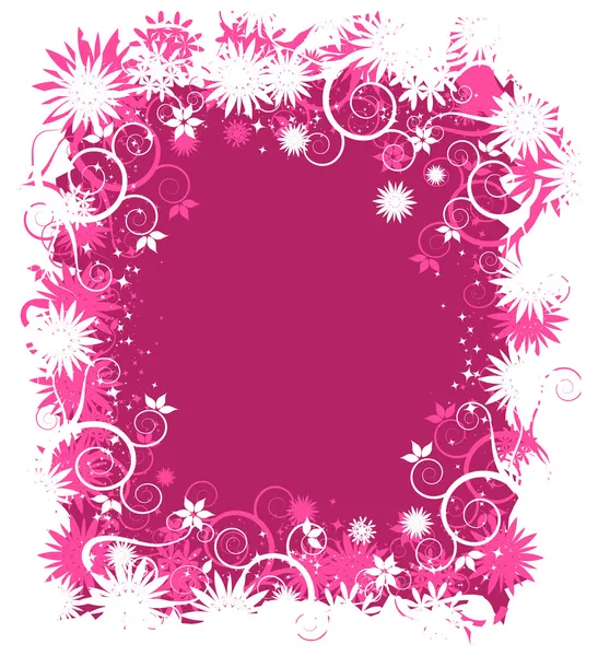 Abstract floral frame for your design — Stock Vector