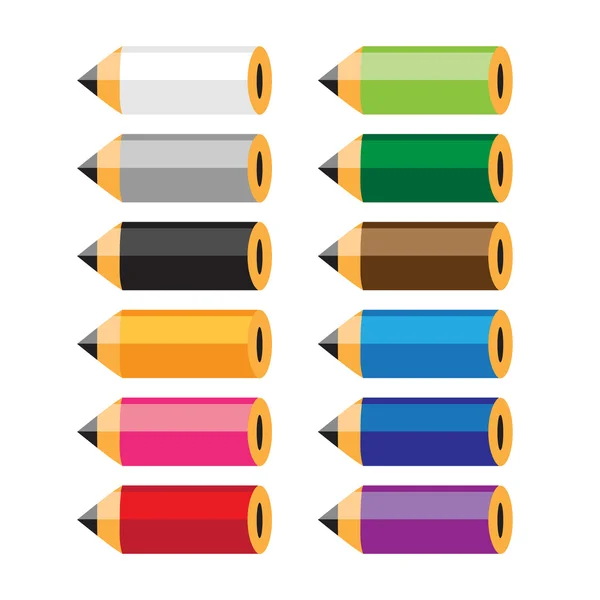 Set di matite colorate per il tuo design — Vettoriale Stock