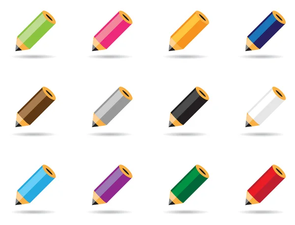 Conjunto de lápis coloridos para o seu design — Vetor de Stock