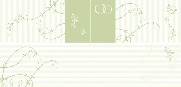 模式的婚礼卡 — 图库矢量图片