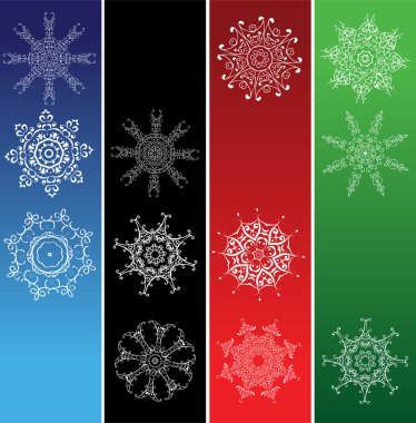 Snowflakes, christmas frames clipart