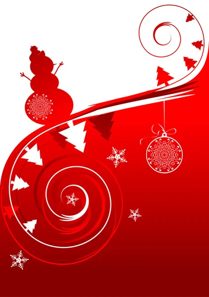 Vacances d'hiver, carte de Noël — Image vectorielle