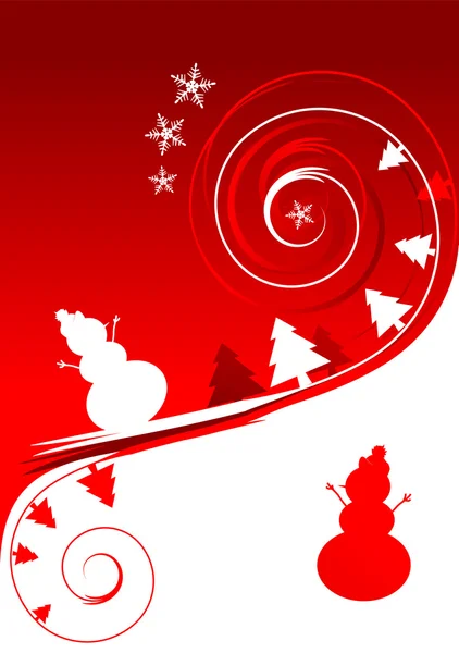 Зимове свято, різдвяна листівка — стоковий вектор