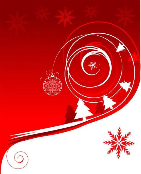Téli ünnep, karácsonyi üdvözlőlap — Stock Vector