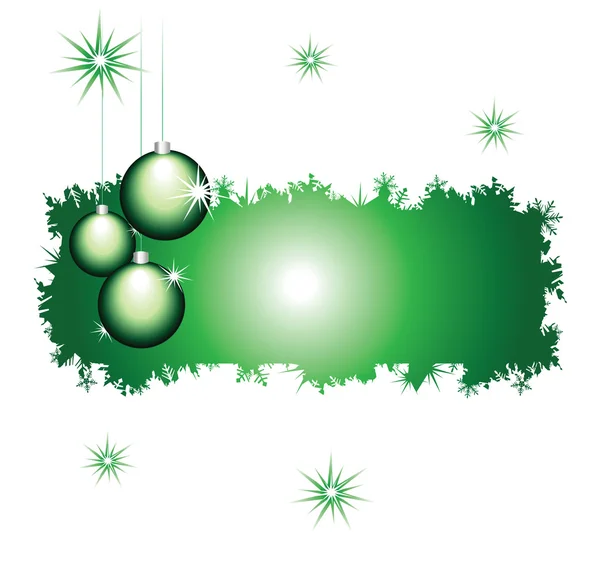 新年のガラス球で飾られたお祝いフレームワーク — ストックベクタ