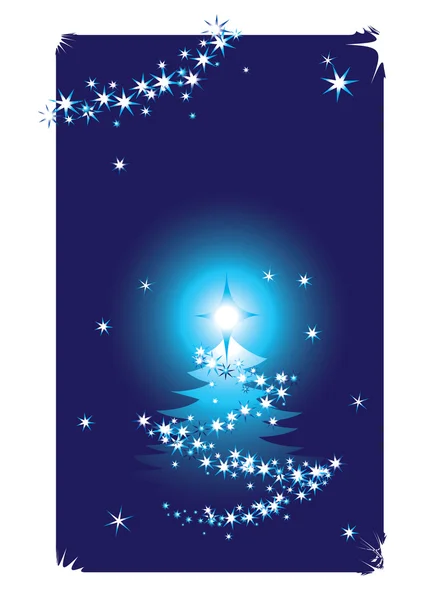 Abstract winter background with christmas tree — Stock Vector