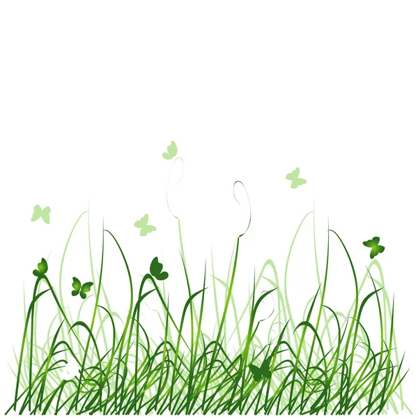 Silhouette erba — Vettoriale Stock