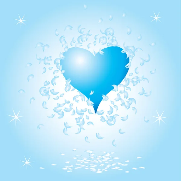 Coeur, fond Saint Valentin grunge — Image vectorielle