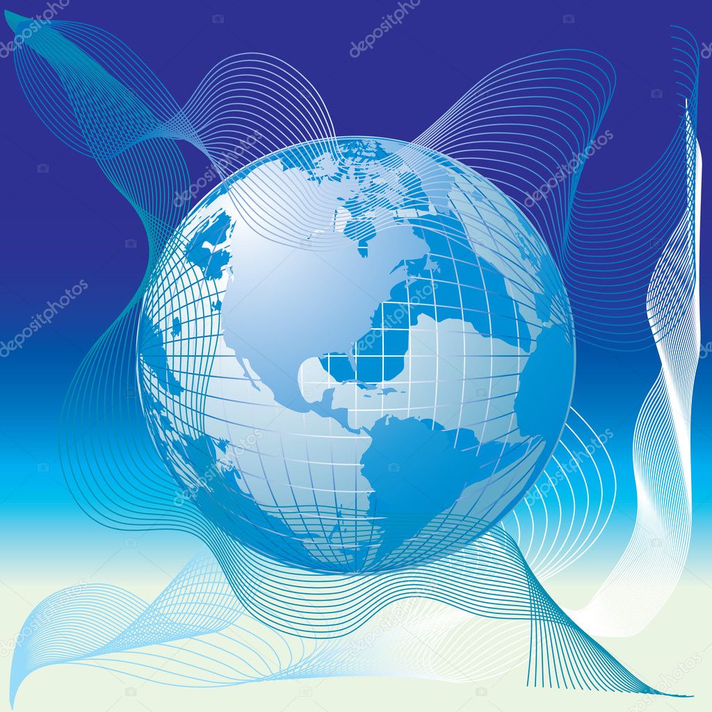 World Map 3d Globe — Stock Vector © Kudryashka 3477233