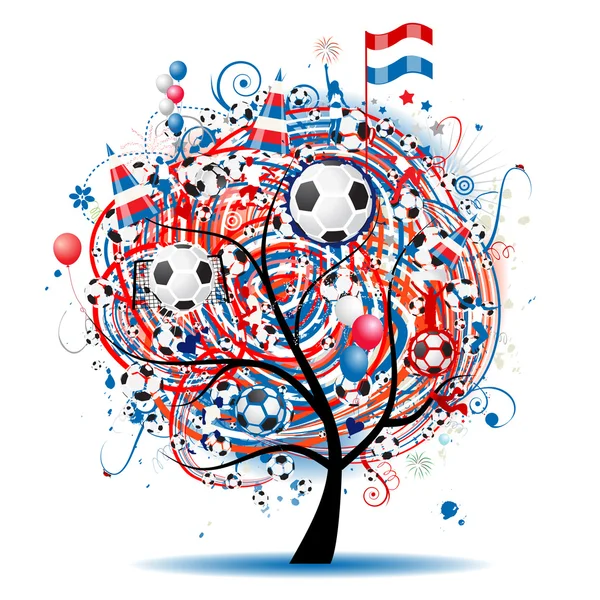 Футбол дерево дизайн — стоковий вектор