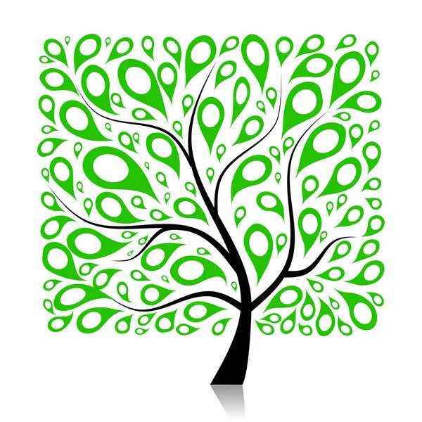 Umění strom krásný pro návrh — Stockový vektor