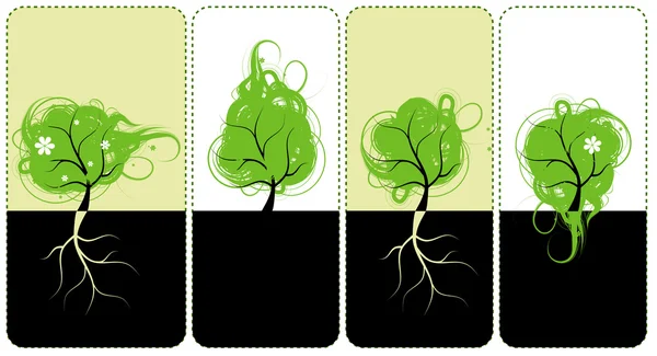 Banner für Ihr Design, Kunstbäume — Stockvektor