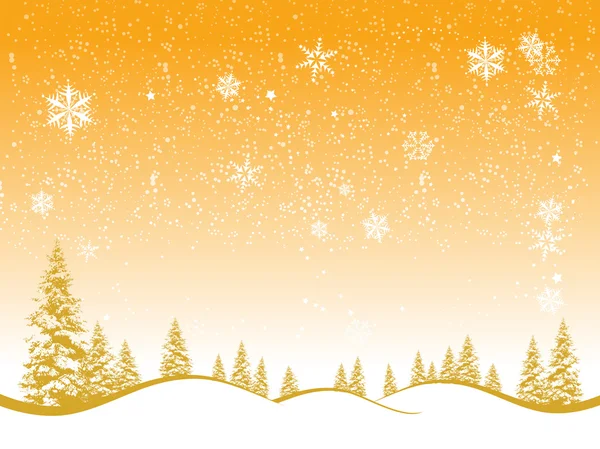冬の森、あなたのデザインのクリスマスの背景 — ストックベクタ
