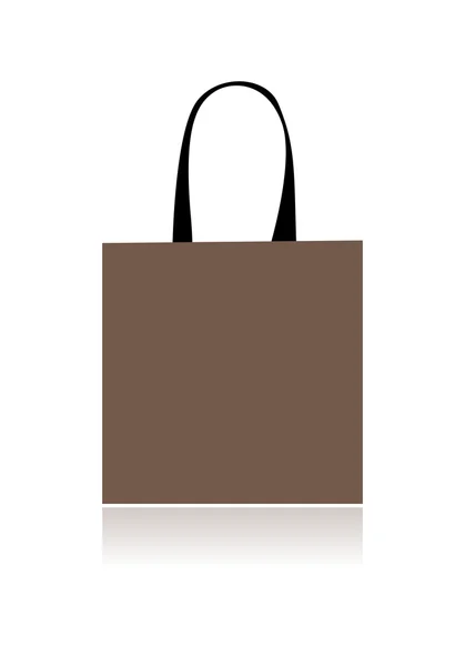 Alışveriş torbası tasarım, çiçek kalp şekli — Stok Vektör