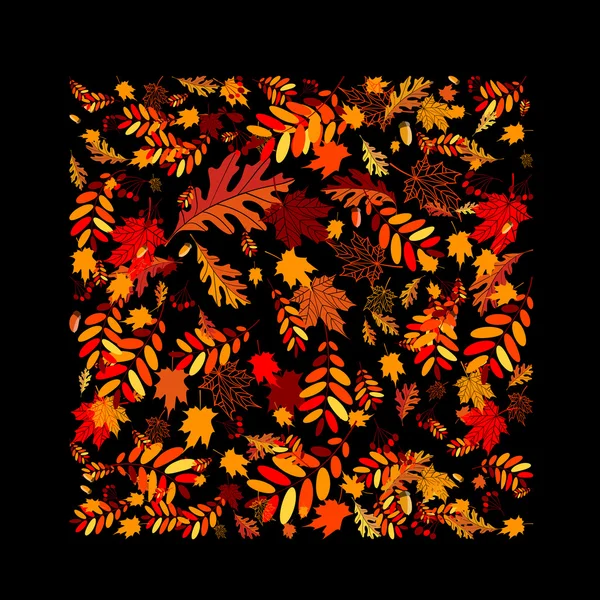 Tasarımın için sonbahar yaprakları arkaplanı — Stok Vektör
