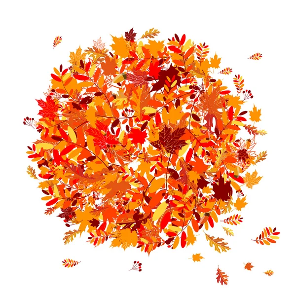 Tasarımın için sonbahar yaprakları arkaplanı — Stok Vektör
