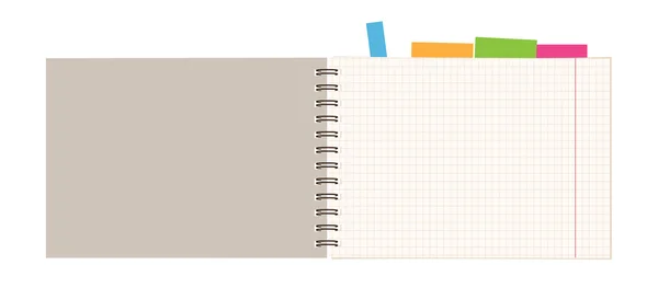 Cuaderno página abierta para su diseño — Archivo Imágenes Vectoriales