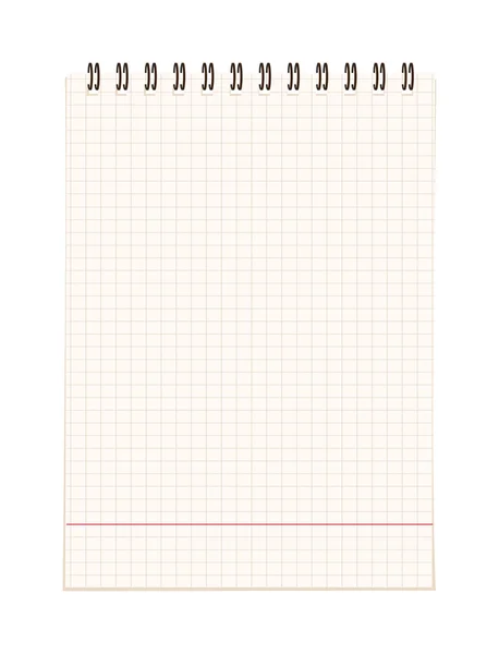 Cuaderno página abierta para su diseño — Vector de stock