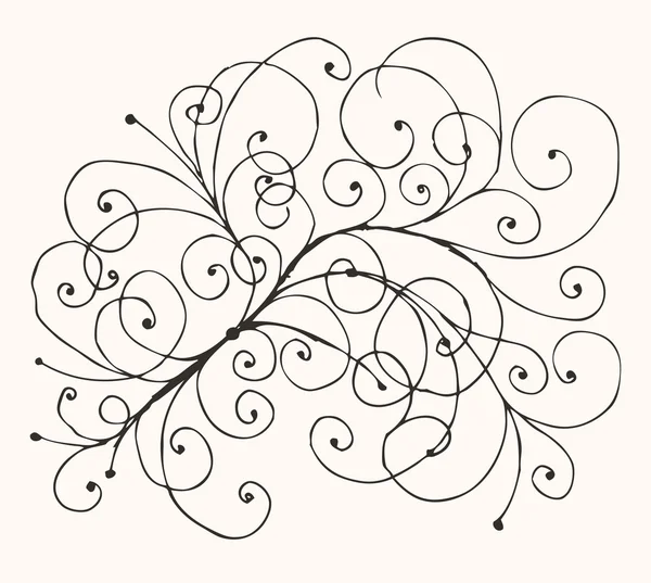 Floral sketch drawing for your design — Stock Vector