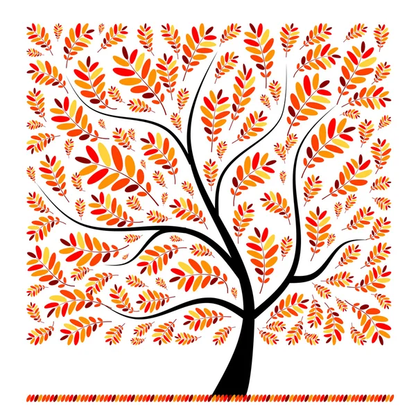 あなたのデザインの美しい秋のツリー — ストックベクタ