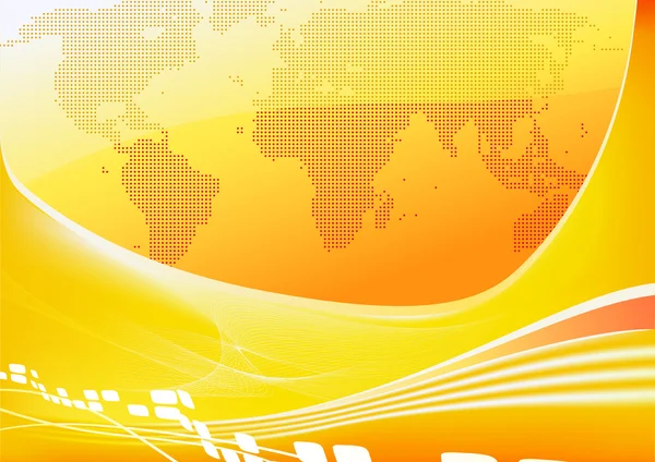 Orange Weltkarte Hintergrund — Stockfoto