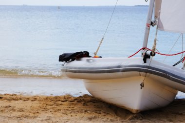 Several boats with sails clipart