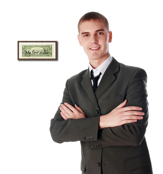 First dollar earned — Stock Photo, Image