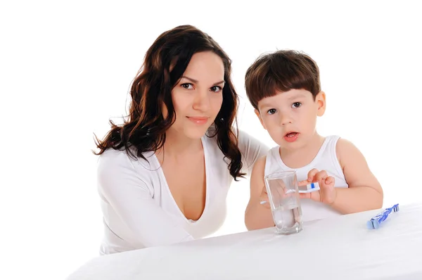 Young mother and the boy — Stock Photo, Image