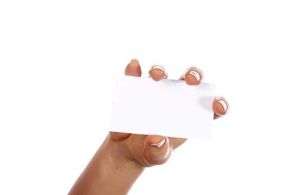 Hand with a card — Stock Photo, Image