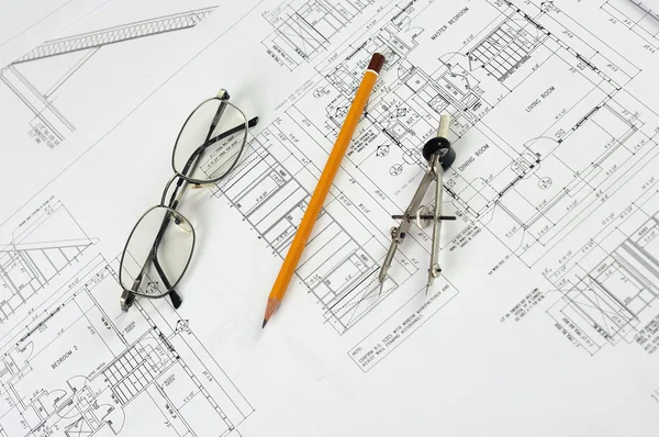 Drawings of building — Stock Photo, Image
