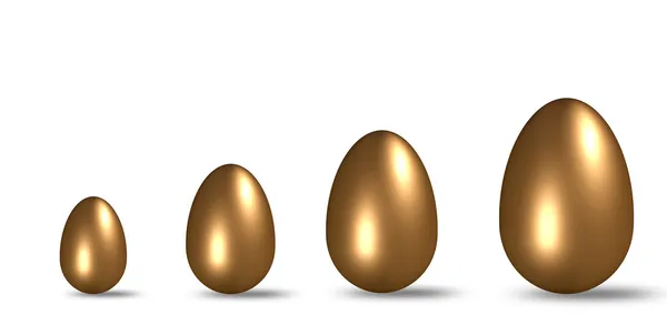 Золотые яйца — стоковое фото