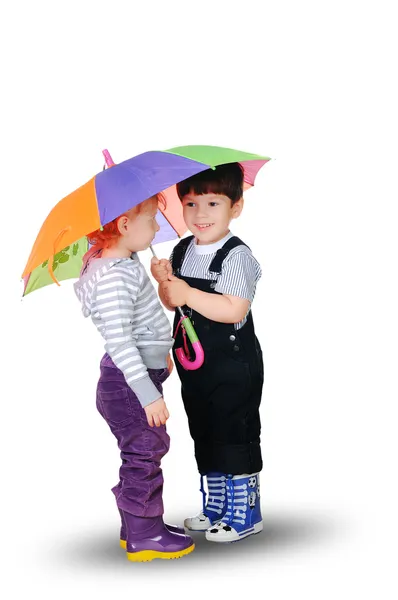 Little boy and little girl — Stock Photo, Image