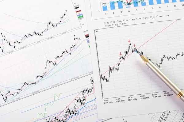 Satış, Çizelgeler ve grafikler — Stok fotoğraf