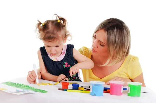 Mom and her little daughter — Stock Photo, Image