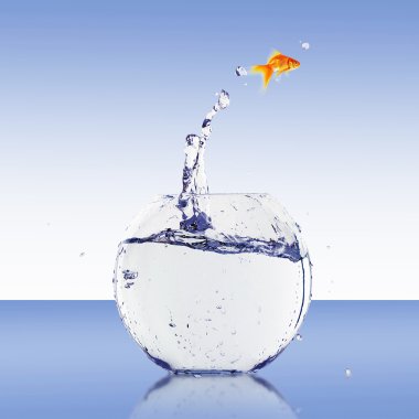 Goldfish jump clipart