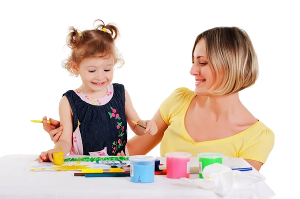 Mom and her little daughter — Stock Photo, Image