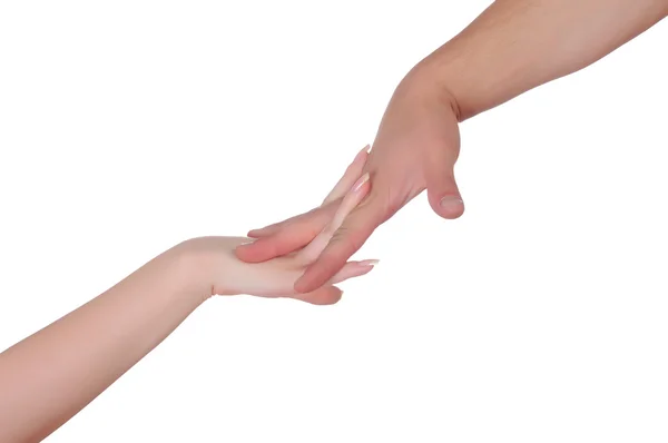 Руки мужчин и женщин — стоковое фото